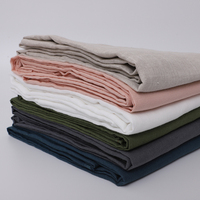 Tissu en lin français 100% de luxe, lavé et froissé, extra large 290 cm, 100% lin, teinture de couleur personnalisée |   Faible MOQ pour la literie design