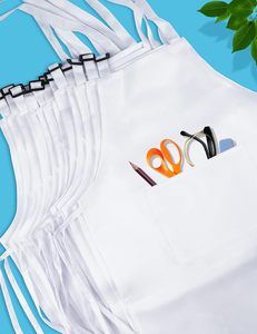 ผ้ากันเปื้อนเด็กแบบแพ็ค 12 ชิ้น พร้อมกระเป๋า 2 ช่อง ผ้ากันเปื้อนเชฟแบบปรับได้สำหรับเด็ก ผ้ากันเปื้อนสำหรับวาดภาพ ทำอาหาร อบขนม งานฝีมือ และปิ้งย่าง - Product Image 2