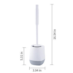 Nuevo Diseño, Juego de Cepillos de Limpieza para Baño de Secado Rápido, Color Gris, Material PP+TPR, Fácil de Cambiar y Lavar, Soporte de PP - Product Image 2