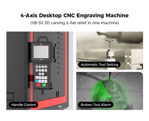 <span class=keywords><strong>Machine</strong></span> de gravure <span class=keywords><strong>CNC</strong></span> pour pierres précieuses YUBANG YB-30, résolution 0,01 mm, graveur 4 axes pour l'artisanat en jade et en agate - Product Image 4