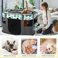 Tente de chenil de sport pliable pour animaux de compagnie à fermeture éclair haute dureté