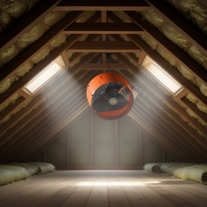 Ventilador de Extracción para Ático Vevor de 16 Pulgadas, 2940 CFM, con Termostato, para Hogar u Oficina - Product Image 2