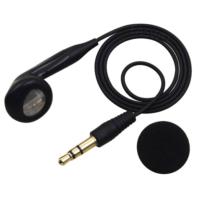 3.5mm Single Side Mono Earphone in Ear Earbud Headset Headphone With Microphone