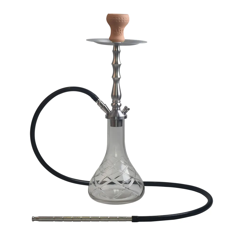 Shisha pabrik grosir Set Shisha buatan tangan Set Hookah baja tahan karat S-7020 Nargiles