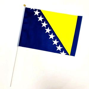 Ruiyuan/68D poliéster Bosnia y alegría mano personalizado al aire libre las elecciones para desfile deportes banderas - Product Image 3