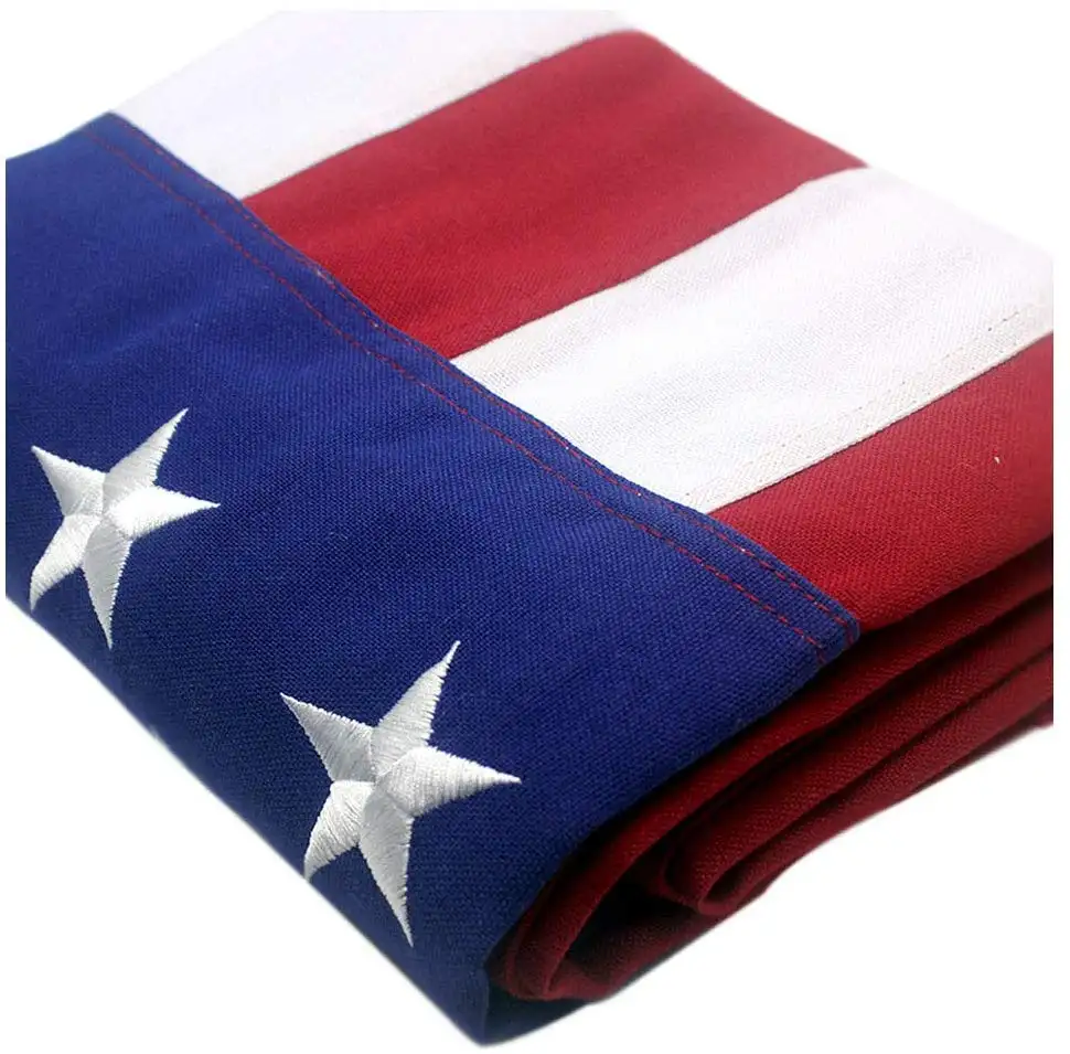 Bandeira americana bordada, bandeira americana 4x6 pés resistente para costura ao ar livre/exterior américa Bandeira 120*180 centímetros