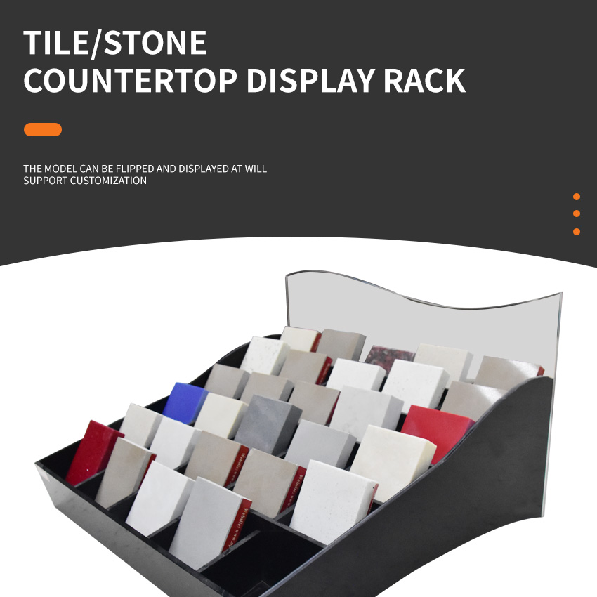 Wholesale Acrylic Ceramic Showing Stands Factory Sample Quartz Granite Stone Countertop Tile Display Stand Rack Showroom