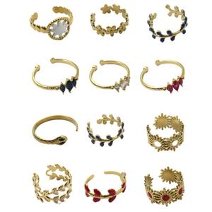 Anillos de Boda Clásicos para Mujer al por Mayor, de Alta Calidad, Resistentes al Agua, Chapados en Oro Real de 18K PVD, Joyería de Aleación - Product Image 1