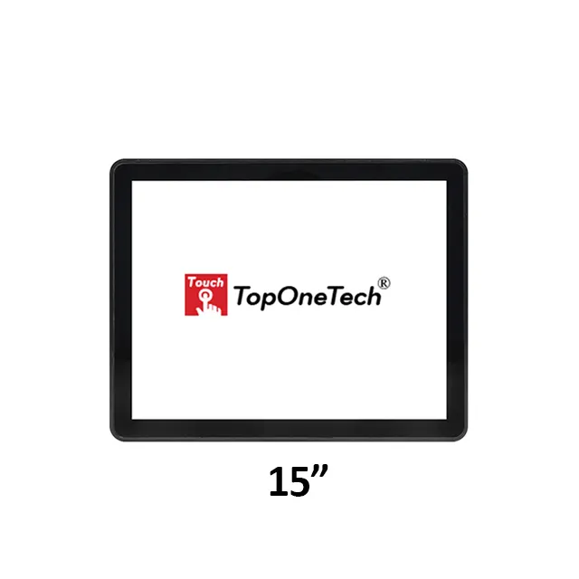 Top One Tech 15 inch open frame anti-bacterial touch screen display capacitive panel raspberry pi l in Stock ecran tactile