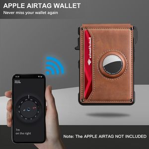 Cartera Minimalista <span class=keywords><strong>de</strong></span> Cuero PU para Hombre, Tarjetero, Antirrobo, RFID, Multifuncional, con Compartimento para AirTag - Product Image 6