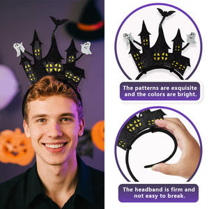 Funny Horrific Pumpkin Skull <strong>Ghost</strong> Hairbands Cosplay <strong>Costume</strong> Holiday Halloween Headband - Product Image 3