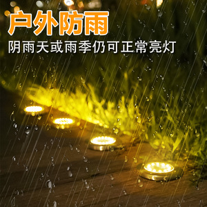Huichu – lampe solaire souterraine à 6 LED, éclairage de chemin de jardin extérieur, étanche, éclairage nocturne automatique pour cour et pelouse - Product Image 3