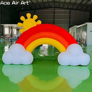 Meraviglioso cancello arcobaleno arcobaleno arcobaleno <span class=keywords><strong>arco</strong></span> di sole ingresso per la decorazione di eventi di festa all'aperto sfondo - Product Image 2