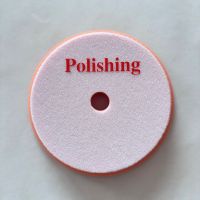 Tampon en mousse orange de 6 pouces, qualité supérieure, pour finition orbitale, adapté aux surfaces peintes, compatible avec plaque de support de 5 pouces