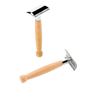 Maquinilla de Afeitar Biodegradable para Hombre Abeis JDK-0904 con Mango de Bambú, Maquinilla de Afeitar Reutilizable de una Sola Hoja - Product Image 4