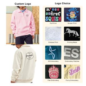 Venta superior Sudadera Polo para hombre Sudadera abotonada en blanco Sudadera de gran tamaño Cuello Polo Sudadera de algodón pesado Venta al por mayor Unisex - Product Image 5