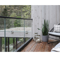 Balustrades en verre sans cadre clôture de balcon extérieur en aluminium système de canaux en forme de U profil mains courantes d'escalier garde-corps en verre