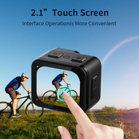 Caméra d'action 4K 60FPS WiFi EIS anti-tremblement écran tactile étanche 21M micro externe enregistrement en boucle batterie 1050mAh