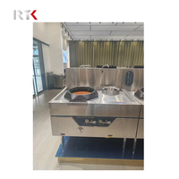 Cuisine commerciale Fabrication en acier Wok à gaz chinois Gamme de cuisson au gaz GPL avec brûleur à flamme de grand feu Cuisinière à gaz en Chine