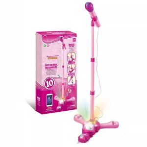 Kids Microphone With Stand Karaoke Song Music Instrument Toys Brain-training Educational Toy Gift For Girl Boy