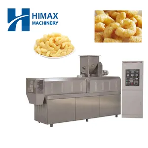 Automatic Puffed Corn Snacks Make Machine Double Extruder Machine Puffing Snack Food Manufacturing Equipment