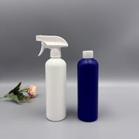 Bouteille vide en plastique blanc de 350 ml et 500 ml avec pulvérisateur à gâchette à brume fine pour lavage de voiture