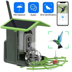 JZ Solar Powered Waterproof Bird Feeder <b>Camera</b> Night Vision WiFi <b>Remote</b> Control APP Wall Mount Outdoor Garden - Product Image 2