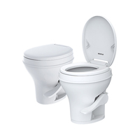 SEAFLO caravan Toilet Foot-operated Motor Home Trailer Gravity Flush RV Plastic Toilet