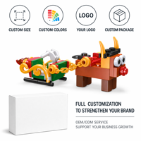 Ensembles de blocs de construction personnalisés Traîneau de Noël Jouets pour enfants Jouet de construction STEM Briques DIY Kit de modélisme de Noël Cadeau sous marque privée