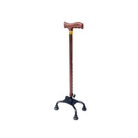Béquilles à quatre pattes Canne antidérapante Réglable Multifonctionnel Walker vieil homme Bâton marche quad canne