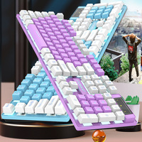 Claviers mécaniques personnalisés 104 touches clavier mécanique filaire lumière LED pour clavier d'ordinateur pc