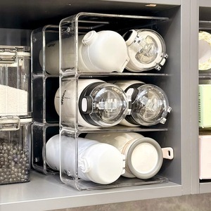 Organisateur d'armoire de cuisine à 3 niveaux, type rectangulaire sur pied, pour sacs de rangement alimentaire, assaisonnements, solution de rangement multi-niveaux - Product Image 2