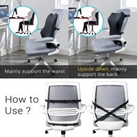 Chaise de bureau en mousse à mémoire de forme coussin de soutien lombaire ventilation soulage les douleurs dorsales améliore la Posture coussins de siège arrière oreiller