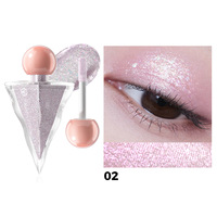 YOUNG VISION Palette de fards à paupières liquides triangulaires minéraux de haute qualité, nacré, scintillant, finement chatoyant, transparent et brillant, individuel