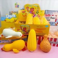 Nouvelle Tendance : Jouet Squishy Géant en TPR Écologique en Forme de Maïs, Ensemble de Squishies Fruitées, Cadeaux Nouveauté Anti-Stress pour Enfants