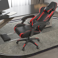 Chaise de jeu industrielle RGB pivotante à 360° avec appui-tête et accoudoirs réglables, base en aluminium, chaise de bureau de luxe Scorpion
