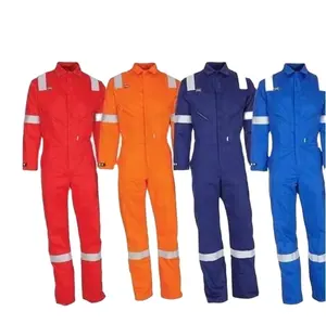 An toàn hàn làm việc quần áo FR Hi VIS Coverall phản xạ chống cháy Coverall với băng chống cháy