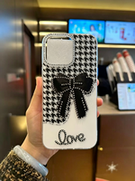 Coque de protection de style nœud papillon avec strass, nouvelle collection premium, compatible avec iPhone 18 Pro Max, iPhone 17, 16, 15, 14, 13