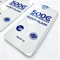 Protection d'écran en verre trempé ultra-fin 8K 500C 3D sans bordure, dureté 9H, antistatique, pour 18 Pro Max 17 16 Super Clear