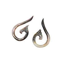 Pendentif personnalisable en nacre noire de Tahiti, forme irrégulière fantaisie, pour la fabrication de colliers, boucles d'oreilles et bijoux DIY
