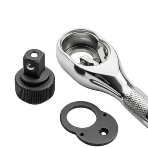 Llave de trinquete de mango corto de 72 dientes con agarre moleteado de 1/4 ", 3/8 ", 1/2 " para reparación automotriz y del hogar - Product Image 4