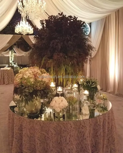 Luchuan özelleştirilmiş 60 inç düğün yuvarlak akrilik ayna masa üstleri için parti masa Centerpiece - Product Image 1