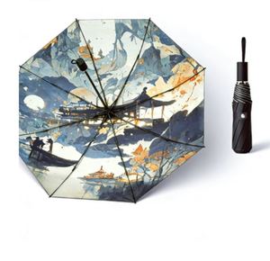Paraguas Promocional Plegable de Viaje, Compacto, con Logotipo Personalizado, de 3 Pliegues, con Protección UV Automática - Product Image 5