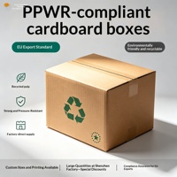 Emballage en carton ondulé de type BC, fabriqué en Chine, conforme à la norme PPWR européenne, avec contenu recyclé, testé pour les métaux lourds, certifié