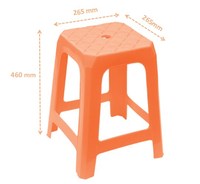 Chaise carrée en plastique empilable, pliable pour un rangement facile, légère pour la restauration et les entreprises de location