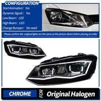 Projecteur de phare avant LED pour VW Polo 2019-2018, ensemble de feux avant de voiture, feux de jour DRL, clignotants dynamiques