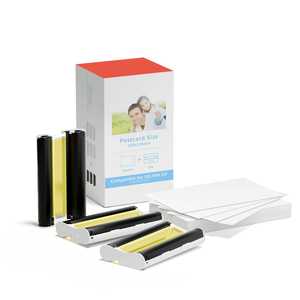 Kit de cartouches d'encre et papier photo compatible <span class=keywords><strong>Canon</strong></span> Selphy CP1300 CP1200 CP1500 CP910 CP900, 108 feuilles, <span class=keywords><strong>format</strong></span> carte postale - Product Image 1