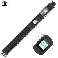 OIT vente chaude 1U PDU 250V 4 C13 2 C19 prise USA prise L6-30P prise PDU en rack avec protection disjoncteur 1P 32A