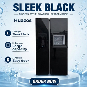 Réfrigérateur <span class=keywords><strong>LG</strong></span> de qualité HUAZOS, side-by-side, nouveau modèle français à 2 portes, capacité de 613 L, avec porte en verre tactile - Product Image 1