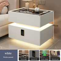 2025New Style lampe à induction chargeur sans fil trois couleurs lampe serrure à combinaison Bluetooth haut-parleur noir Table de chevet